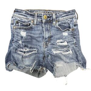 American Eagle Outfitters Distressed Blue Jean Shorts